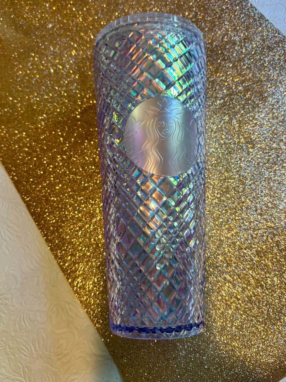 Starbucks Holographic Diamond Tumbler - Purple & Iridescent